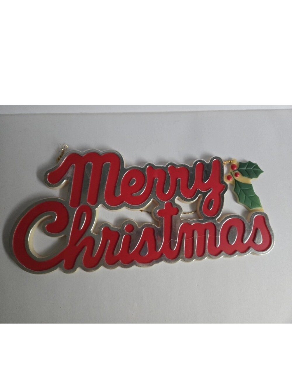 Christmas Hanging Plastic Wall Decor Holiday Vintage